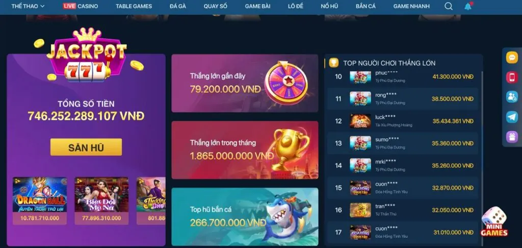Chọn game bắn cá